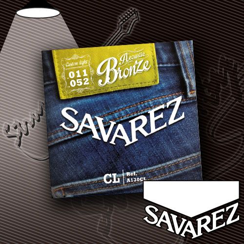 Струны для акустической гитары Savarez A130CL Custom Light 11-52