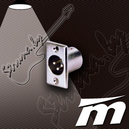 Гнездо для разъема XLR (male) True Magic TX074. Профессиональный 3-контактный панельный XLR-разъем (M, папа)