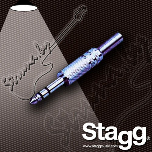 Разъем Jack (stereo) Stagg 001STH. Профессиональный никелированный разъем стерео-Jack 1/4