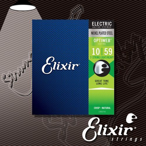 Струны для 7-струнной электрогитары ELIXIR 19074 OPTIWEB 7-String Light Nickel Струны для 7-струнной электрогитары ELIXIR 19074 OPTIWEB 7-String Light Nickel