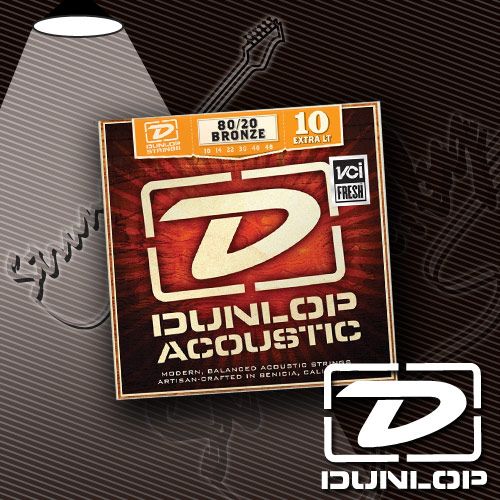 Струны для акустической гитары Dunlop DAB1048 80-20 Bronze 10-48