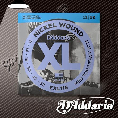Струны для электрогитары D'Addario EXL-116 11-52 Струны для электрогитары D'Addario EXL-116 11-52