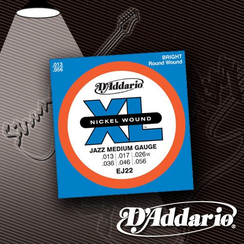 Струны для электрогитары D'Addario EJ-22 XL Jazz 13-56 Струны для электрогитары D'Addario EJ-22 XL Jazz 13-56