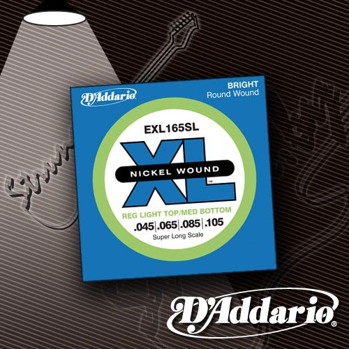 Изображение - Струны для бас-гитары D'Addario EXL-165 XL Reg Light Top Med Bottom 45-105 - магазин Struna.by