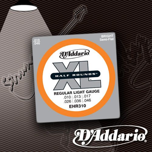 Струны для электрогитары D'Addario EHR-310 XL Half Rounds 10-46 Струны для электрогитары D'Addario EHR-310 XL Half Rounds 10-46
