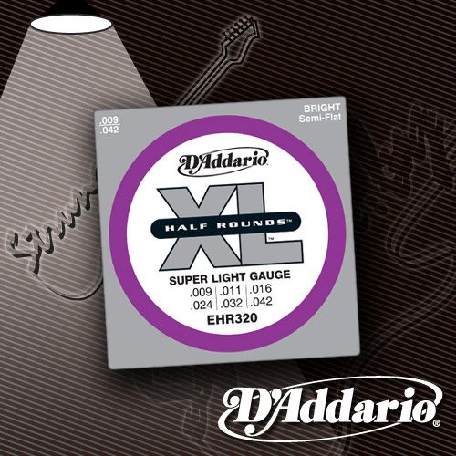 Струны для электрогитары D'Addario EHR-320 XL Half Rounds 9-42