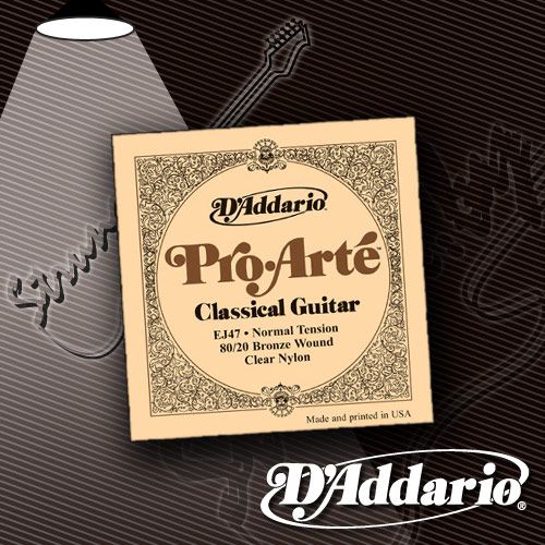Струны для классической гитары D'Addario EJ-47 80-20 Bronze Pro-Arte Nylon Normal