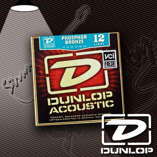 Струны для акустической гитары Dunlop DAP1254 Phosphor Bronze 12-54