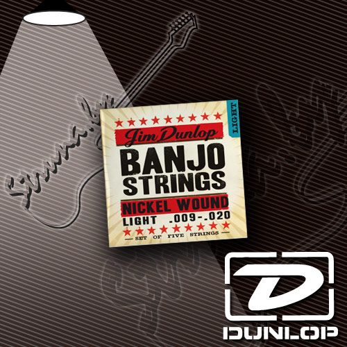 Струны для банджо Dunlop DJN0920 Banjo Nickel Light 5 String