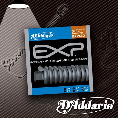Струны для электрогитары D'Addario EXP140 Coated Nickel 10-52 Струны для электрогитары D'Addario EXP140 Coated Nickel 10-52