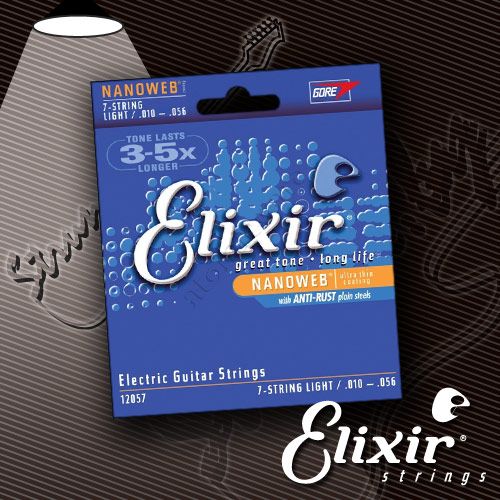 Струны для 7-струнной электрогитары ELIXIR 12057 NanoWeb 10-56 Струны для 7-струнной электрогитары ELIXIR 12057 NanoWeb 10-56