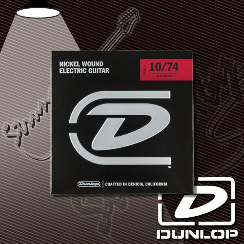 Струны для 8-струнной электрогитары Dunlop DEN1074
