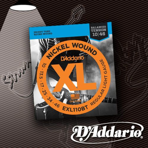 Струны для электрогитары D'Addario EXL-110BT XL Nickel Wound 10-46 Струны для электрогитары D'Addario EXL-110BT XL Nickel Wound 10-46