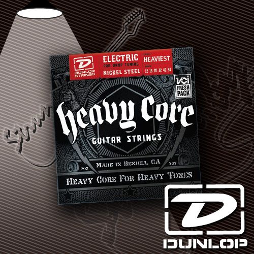 Струны для электрогитары Dunlop DHCN1254 Heavy Core NPS 12-54