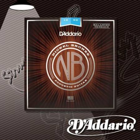 Струны для акустической гитары D'Addario NB1252BT Nickel Bronze