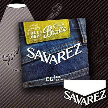 Струны для акустической гитары Savarez A130CL Custom Light 11-52