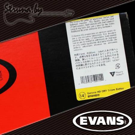 14" пластик для малого барабана Evans B14HDD Heavy Duty Dry