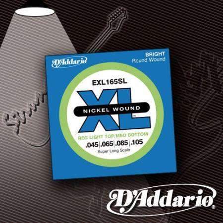 Изображение - Струны для бас-гитары D'Addario EXL-165 XL Reg Light Top Med Bottom 45-105 - магазин Struna.by