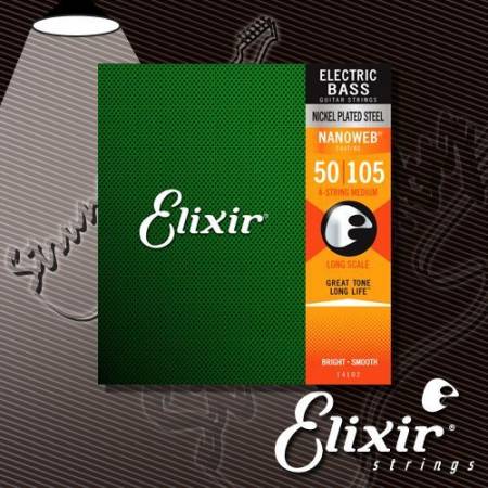 Изображение - Струны для бас-гитары Elixir 14102 NANOWEB Medium Nickel - магазин Struna.by