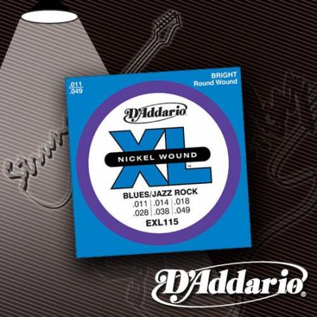 Струны для электрогитары D'Addario EXL-115 XL Nickel Wound Blues-Jazz Rock 11-49