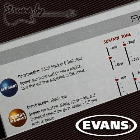 13" резонаторный пластик для том барабана Evans TT13RGL Resonant Glass