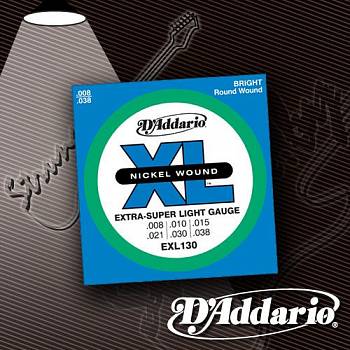 Струны для электрогитары D'Addario EXL-130 XL Nickel Wound 8-38