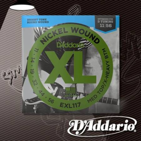 Струны для электрогитары D'Addario EXL-117 11-56