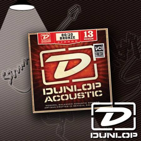 Струны для акустической гитары Dunlop DAB1356 80-20 Bronze 13-56
