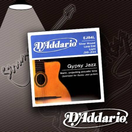 Струны для акустической гитары D'Addario EJ-84L Gypsy Jazz Loop End 10-44
