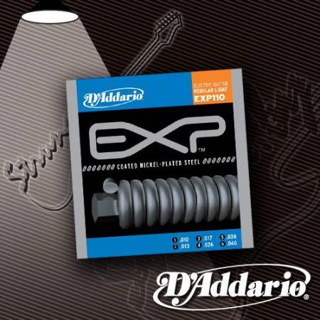 Струны для электрогитары D'Addario EXP110 Coated Nickel 10-46