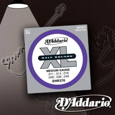 Струны для электрогитары D'Addario EHR-370 XL Half Rounds 11-49