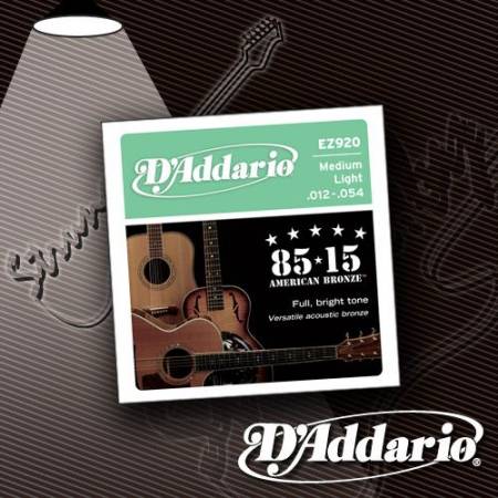 Струны для акустической гитары D'Addario EZ-920 American Bronze 12-54