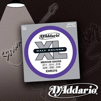 Струны для электрогитары D'Addario EHR-370 XL Half Rounds 11-49