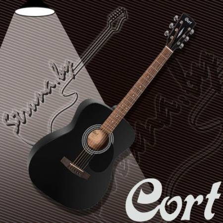 Акустическая гитара Cort AF510 BKS