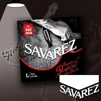 Струны для акустической гитары Savarez A140L Light 12-53
