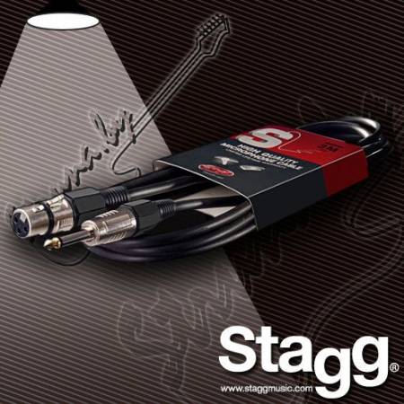 Микрофонный кабель Stagg SMC3XP XLR(F)-Jack(1/4)