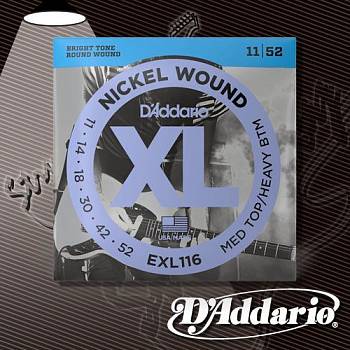 Струны для электрогитары D'Addario EXL-116 11-52