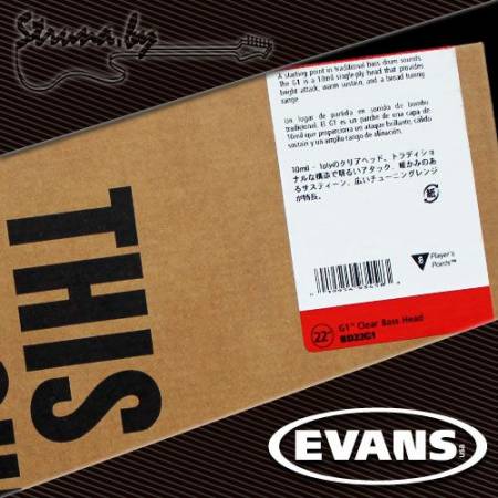 22" пластик для бас-барабана Evans BD22G1 G1 Clear