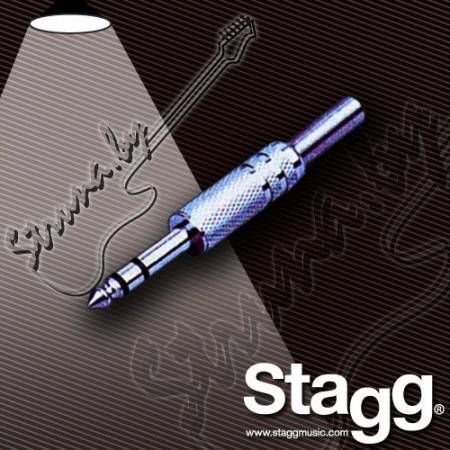 Разъем Jack (stereo) Stagg 001STH. Профессиональный никелированный разъем стерео-Jack 1/4