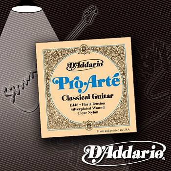 Струны для классической гитары D'Addario EJ-46 Pro-Arte Nylon Hard
