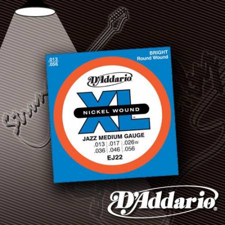 Струны для электрогитары D'Addario EJ-22 XL Jazz 13-56