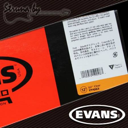 12" пластик для тома/малого барабана Evans TT12G2 G2 Clear