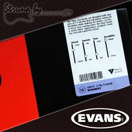 16" пластик для том барабана Evans B16ONX2 Onyx