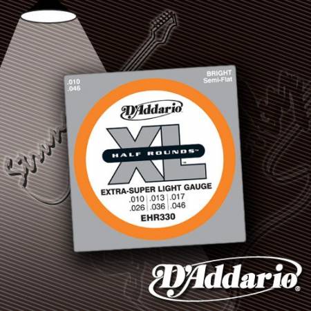 Струны для электрогитары D'Addario EHR-330 XL Half Rounds 8-38
