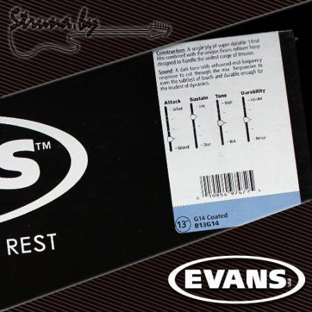 13" пластик для тома/малого барабана Evans B13G14 G14 Coated