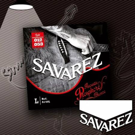 Струны для акустической гитары Savarez A140L Light 12-53