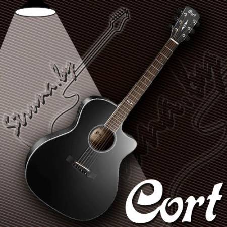 Электро-акустическая гитара Cort GA5F BK