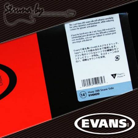 14" резонаторный пластик для малого барабана Evans S14H20 Hazy 200