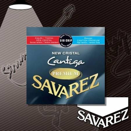 Струны для классической гитары Savarez 510CRJP NEW CRISTAL CANTIGA PREMIUM RED/BLUE