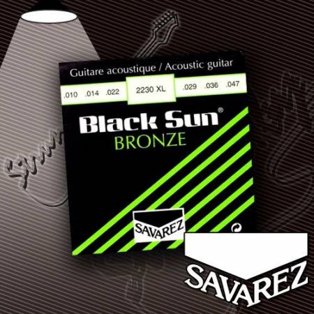 Струны для акустической гитары Savarez 2230XL Black Sun Bronze Light 10-47